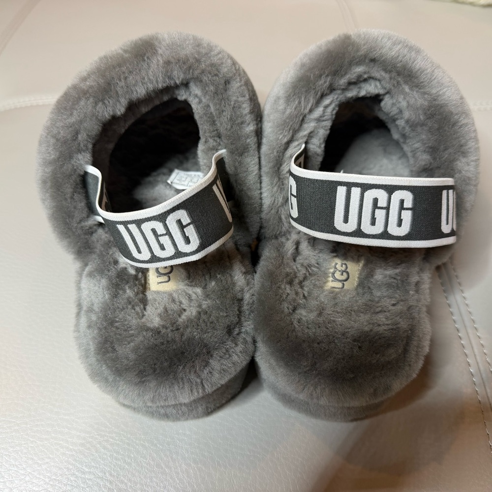 UGG Charcoal Plush Slippers